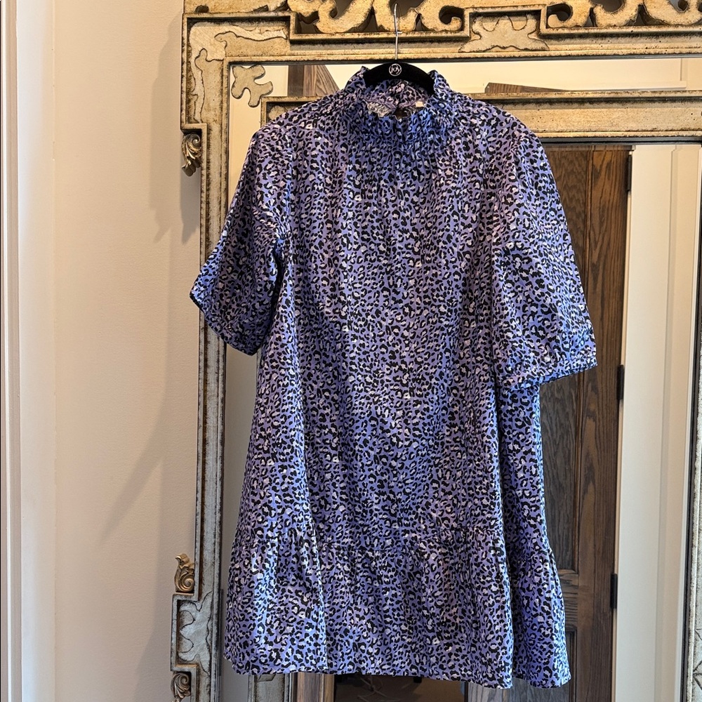 Tyler Boe Lavender Leopard Print Dress
